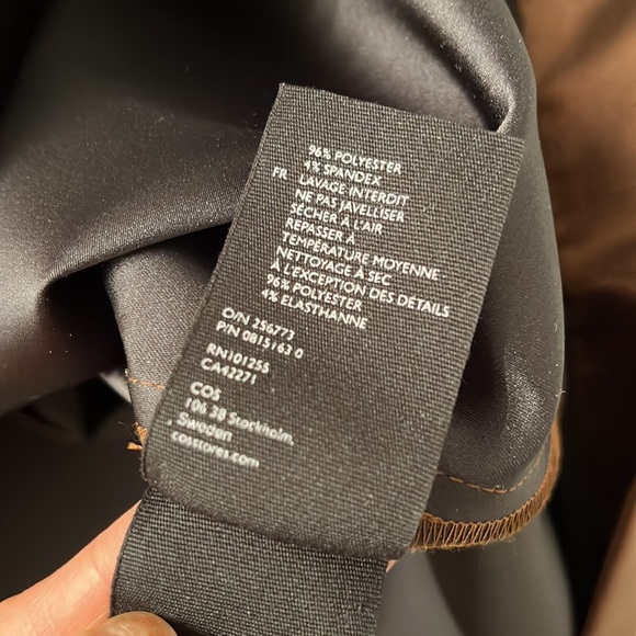 NWT COS Metallic Bronze Midi Dress Size 2 - Picture 10 of 10